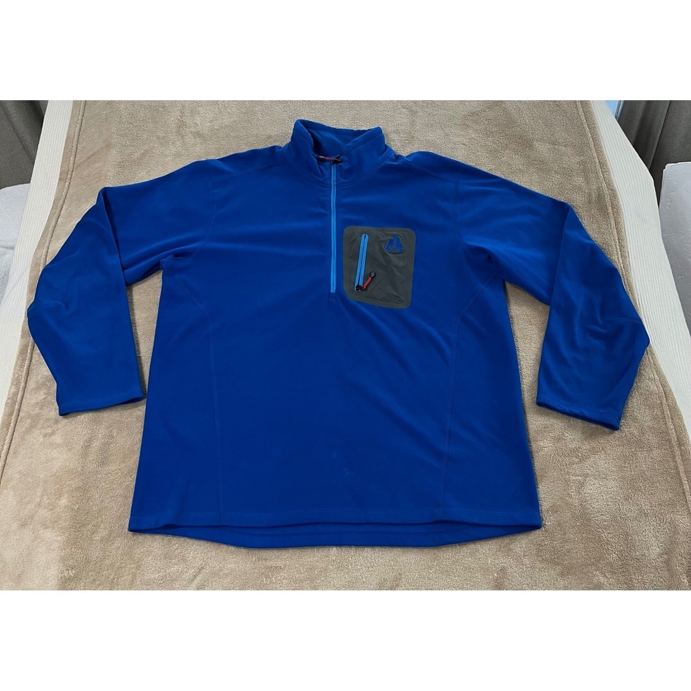 Eddie Bauer First Ascent Pullover Fleece Shirt Men's size Large Blue